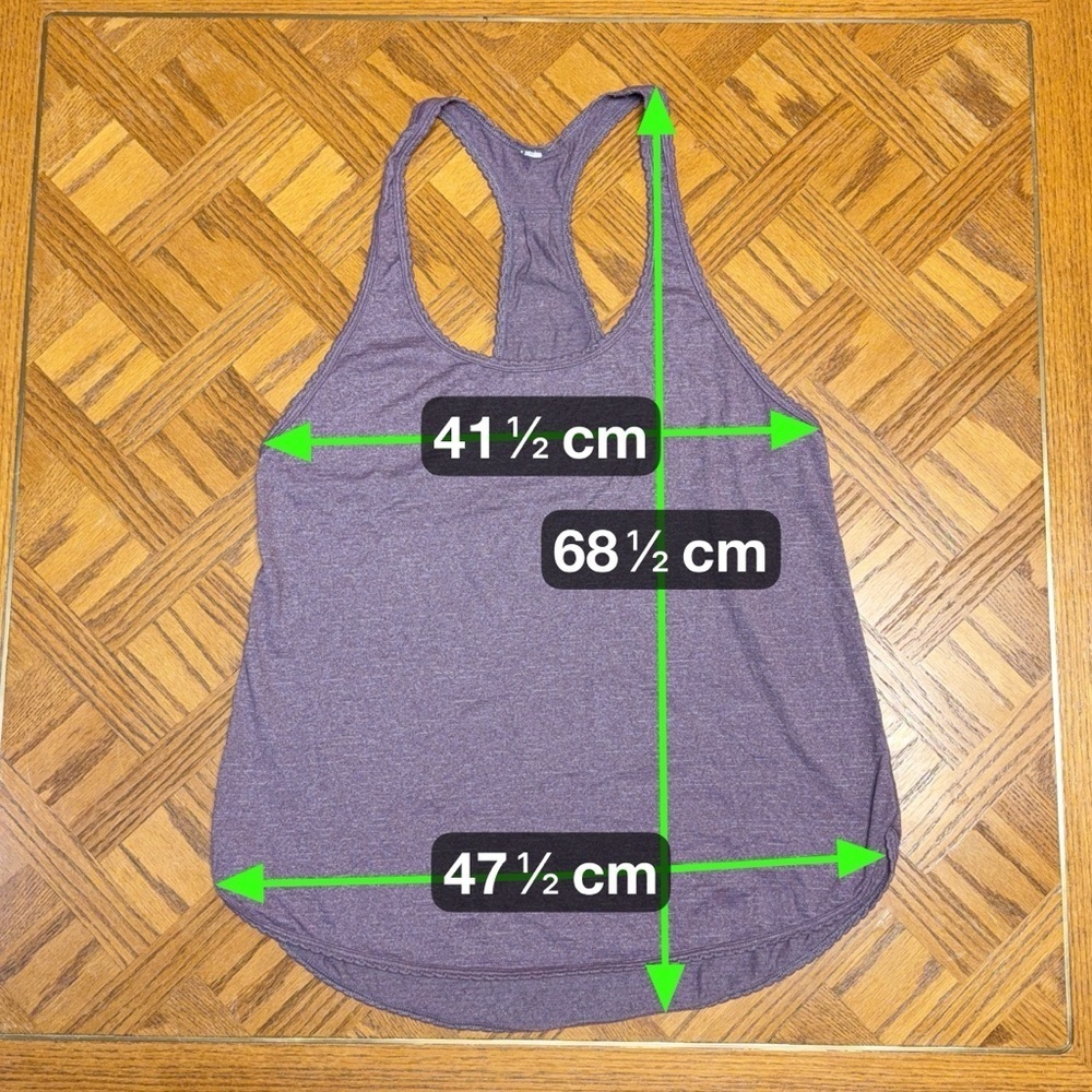 Lululemon 105 F Singlet Tank — Heathered Purple Fog (Size 8) Long Loose Tanktop - Picture 10 of 10